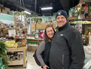 Couple shopping during Christmas Walk 