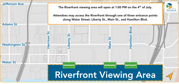 Riverfront Viewing Area for 4th of July