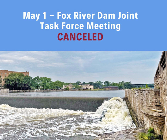 The Fox River dam near Hotel Baker.