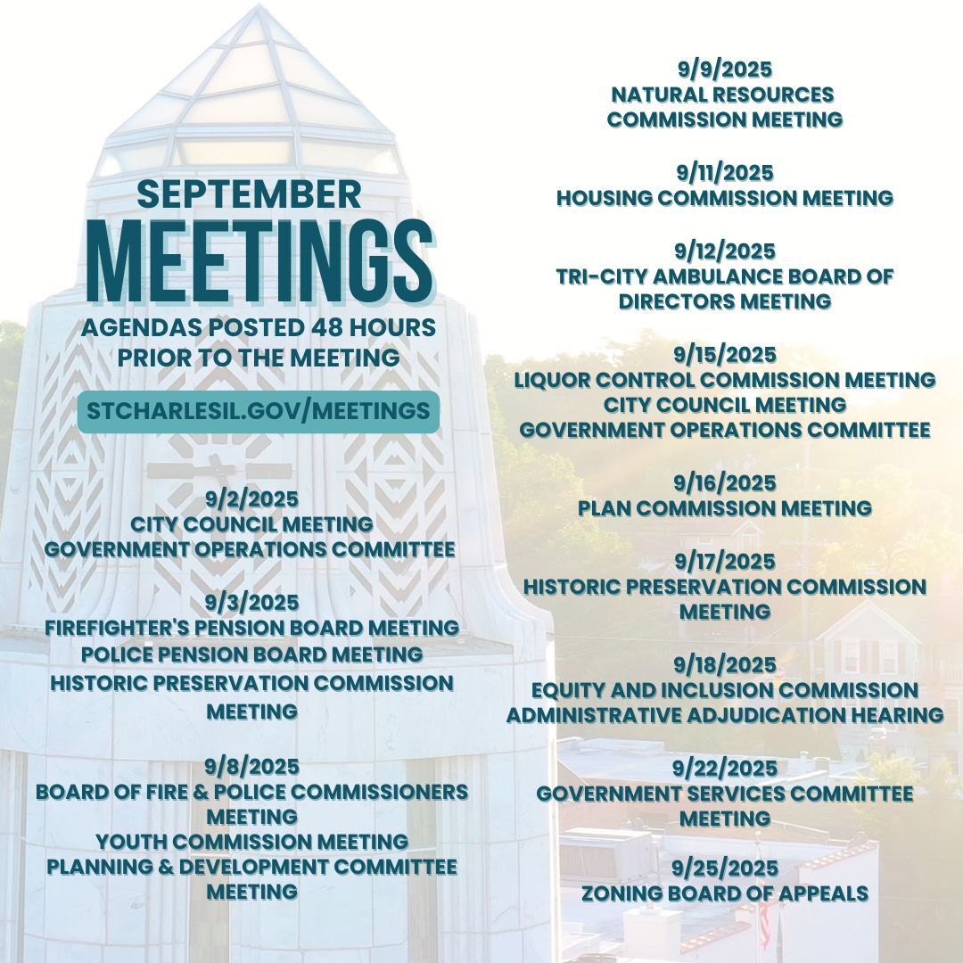 Meetings graphic for September