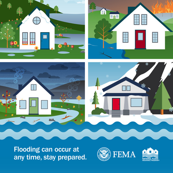 A graphic showing inland flooding.