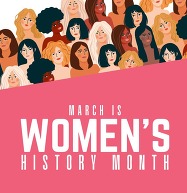 Graphic of women for Women's History Month acknowledgment.