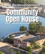 A aerial veiw of the former police station site in downtown St. Charles.