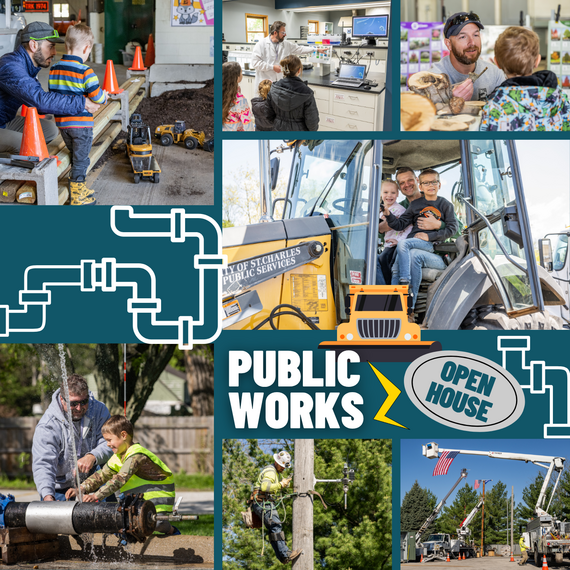 Public Works employees showcasing what they do to provide services to the city.