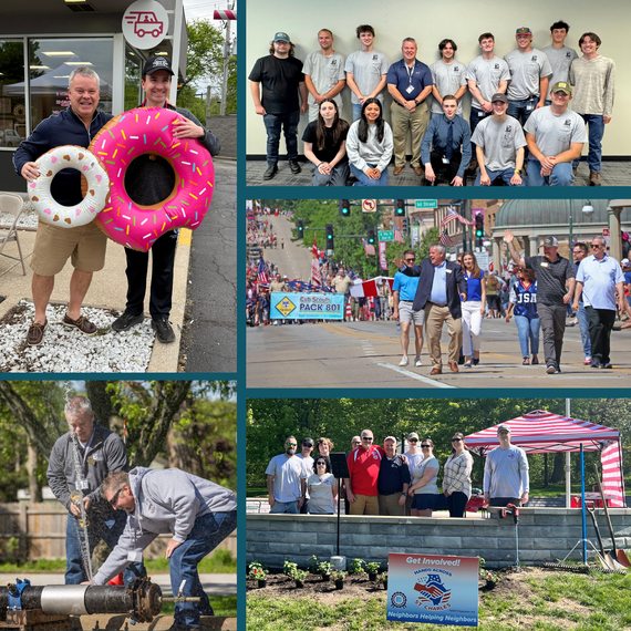 A collage of things the mayor's been up to in the community.