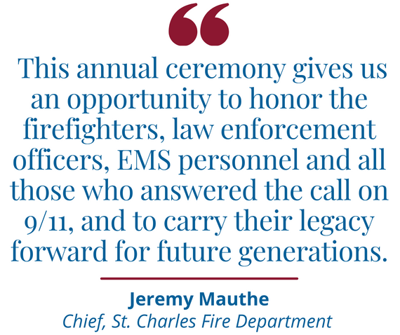 A quote by the Fire Chief.