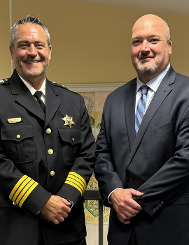 St. Charles Police Chief Dan Likens welcomes new Deputy Chief Mike Menough