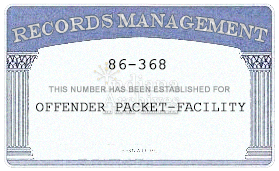 Record Series Number Card