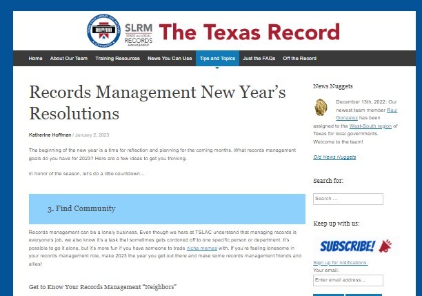 The Texas Record 1/2023 screencapture