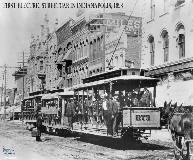 Photo: First Electric Streetcar in Indiana