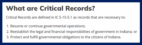 critical records definition