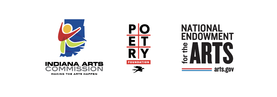 Indiana Arts Commission, Poetry Foundation, and National Endowment for the Arts logos