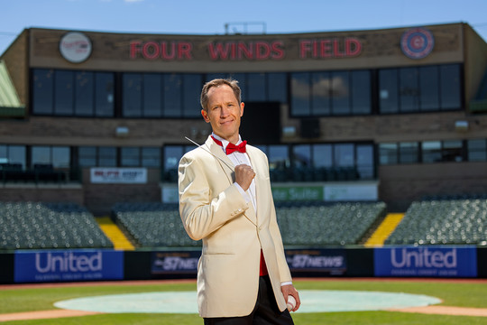 Alastair Willis in baseball stadium