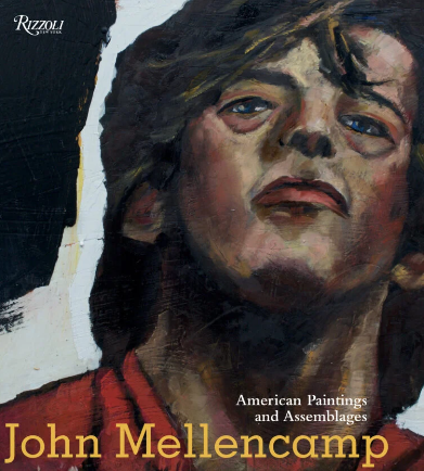 Cover art of Mellencamp's art book, image of a self portrait