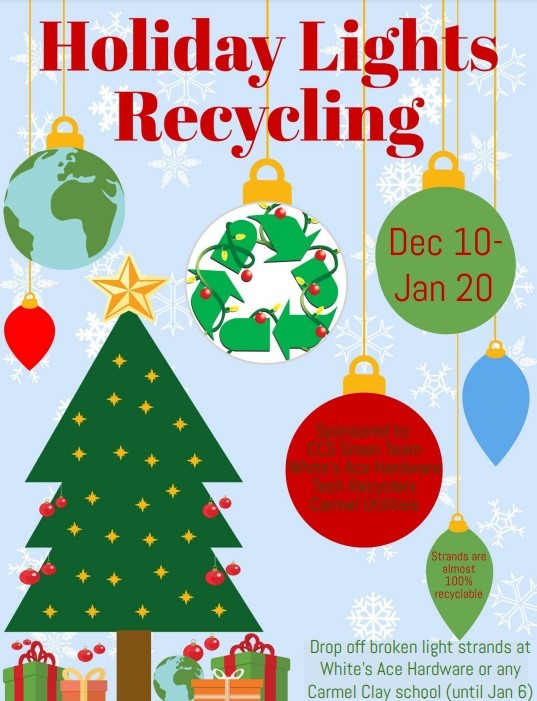 Carmel Utilities partners with others for holiday light recycling drive