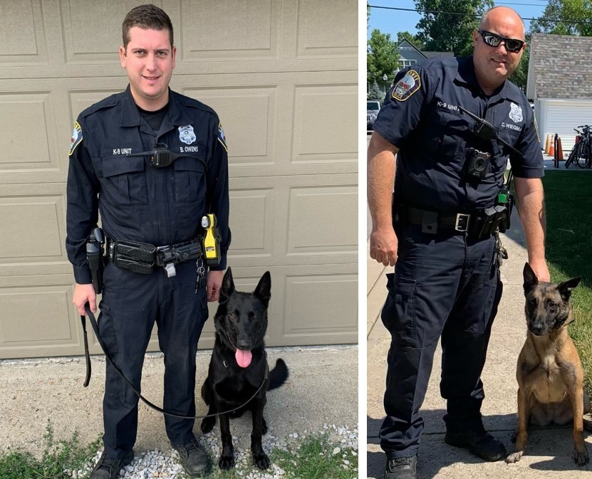 Updated Photo Carmel Police Department K9s Jax and Lolo to get