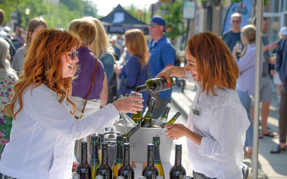 Art of Wine photo of women pouring wine. 