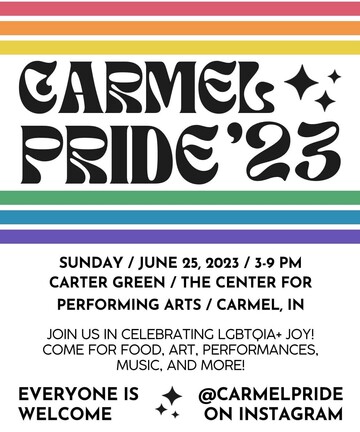 Carmel Pride event flyer