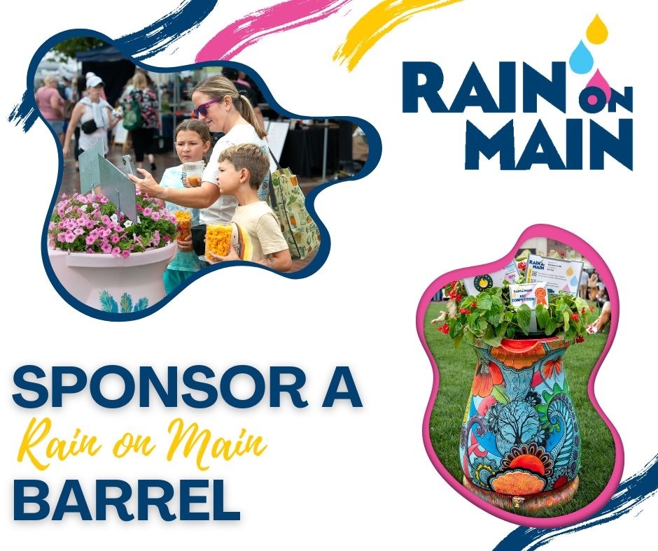 Rain on Main rain barrel sponsorship 