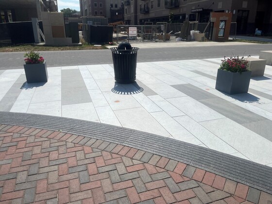 Photo of the Monon and planters