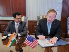 Mayor Brainard and Raju Chinthala