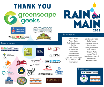 Rain on Main barrel sponsors