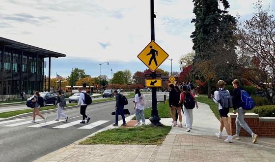 Crosswalk at high school