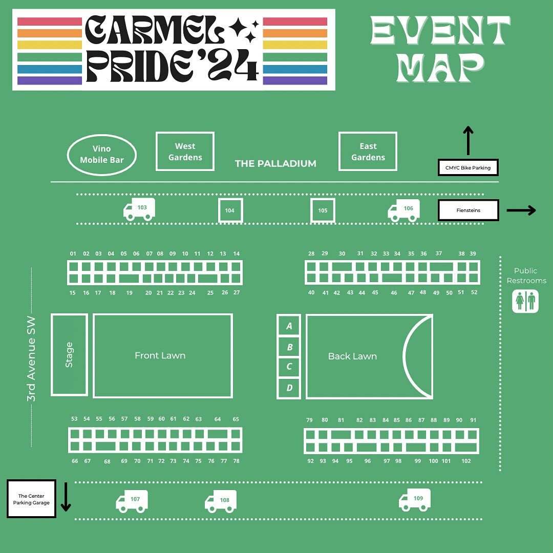 Carmel Pride map