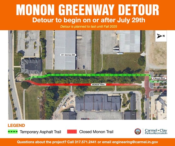 Monon Greenway detour