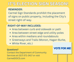 Election sign reminder
