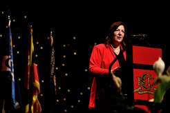 Mayor Sue Finkam at swearing-in ceremony