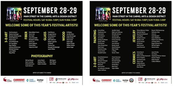 Carmel International Arts Festival schedule