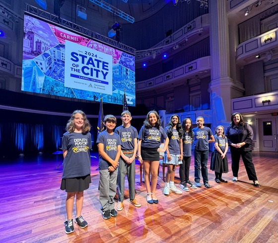 State of the City photo with kids