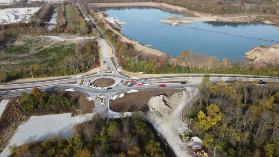 106th Street and Hazel Dell Parkway roundabout
