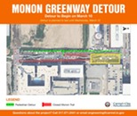 Monon Greenway detour map