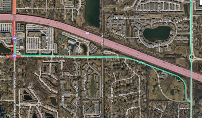 96th Street businesses map