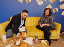 Mayor Finkam at Prufrock Coffee