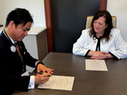 Mayor Finkam and Mayor Nishino