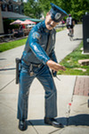 Photo of police officer sculpture