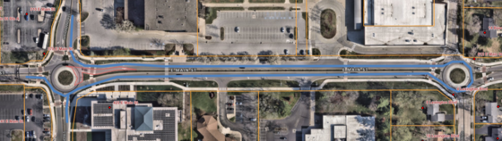 Main Street roundabouts