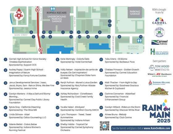 Rain on Main - Rain Barrel Map