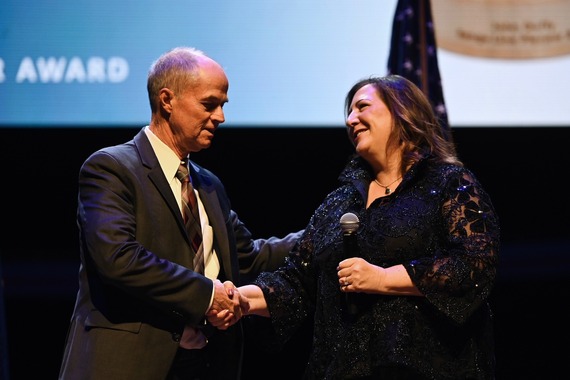 John Duffy with Mayor Sue Finkam