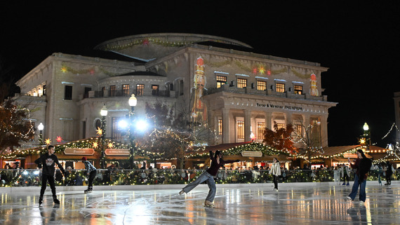 Photo of ice skaters on The Ice at Carter Green