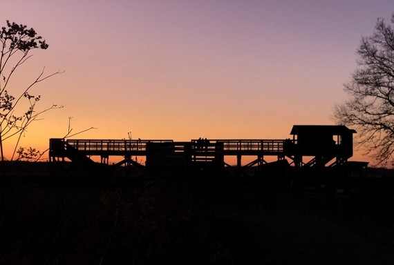 Viewing platform at sunset