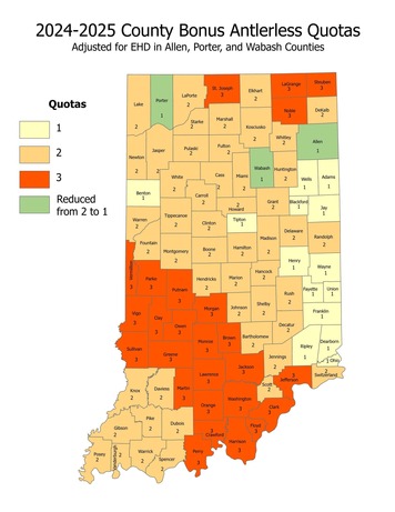 Map of the 2024-2025 altered CBAQs.