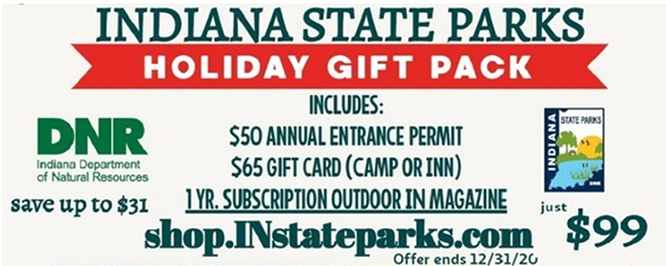 Holiday Gift Pack $50 entrance permit $65 gift card 1 years subscription to OI magazine all for $99, shop.INstateparks.com