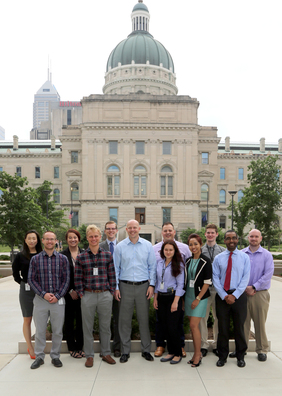 DOR Interns in front of the Statehouse
