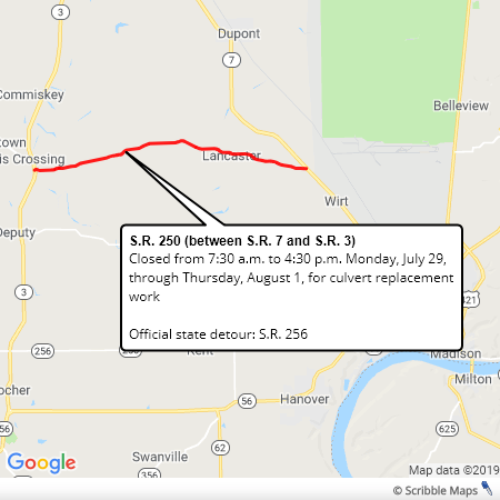 SR 250 Culvert Replacement 7-29 to 8-1