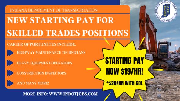 INDOT increases starting salary for skilled trades positions