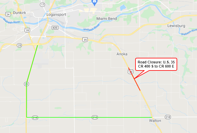 U.S. 35 to be closed between Anoka and Walton from June 21 – late July 2021